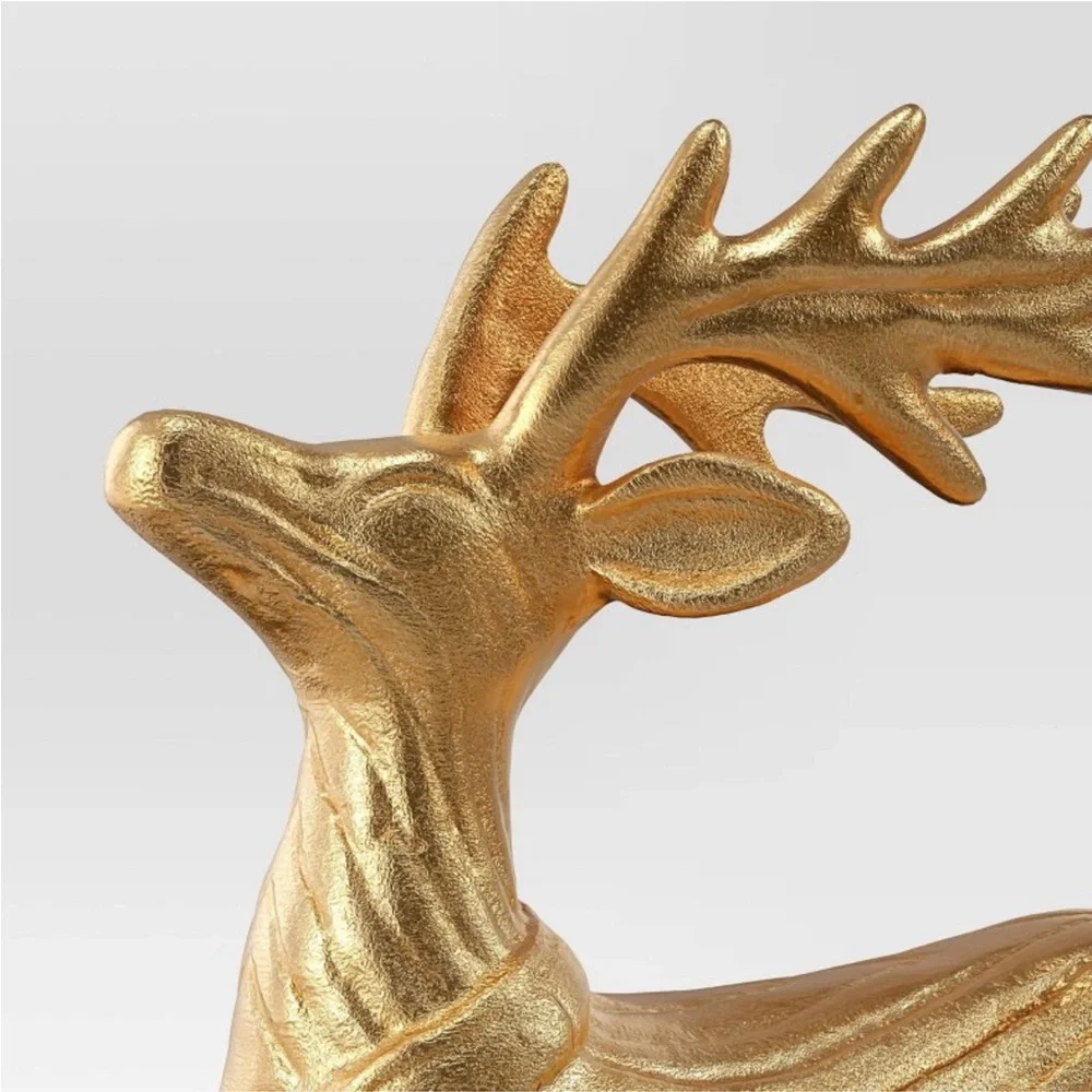 Christmas Metal Sitting & Standing Deer Gold - Threshold™